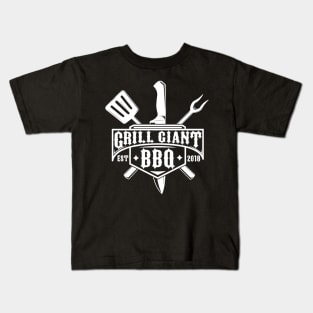 Grill Giant Shield White Art Kids T-Shirt